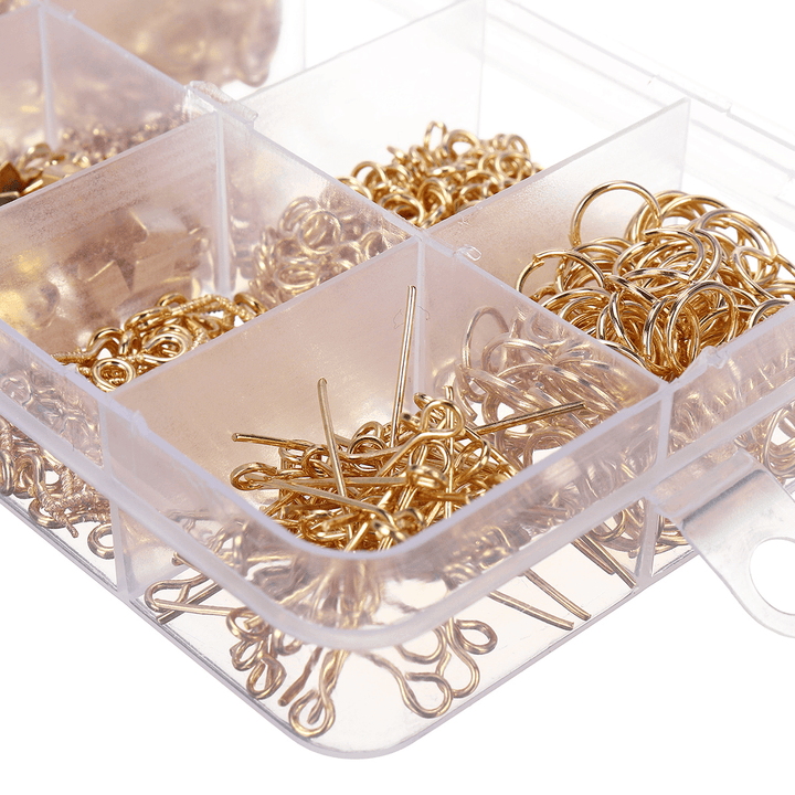 705/715PCS DIY Necklace Bracelet Earrings Set Open Jump Ring/Lobster Clasp/Tail Chain/Drop Handmade Jewelry Making Starter Kit - MRSLM
