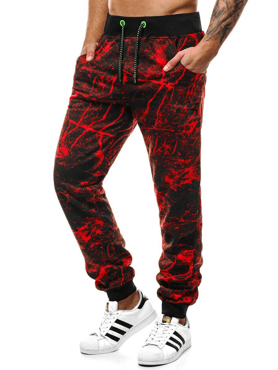 Men'S Slim Ladder Cloud Printed Fashion Street Pants - MRSLM