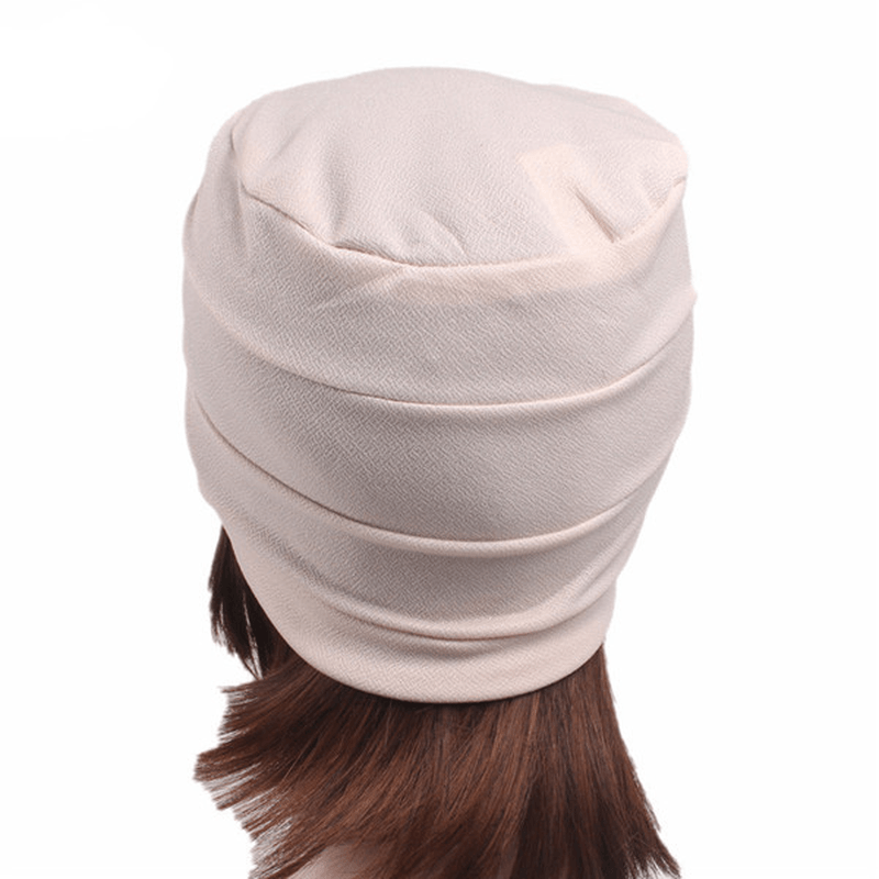 Womens Chemo Cap Soft Muslem Ethnic Beanie Sleep Turban Hat Headwear for Cancer Patients - MRSLM