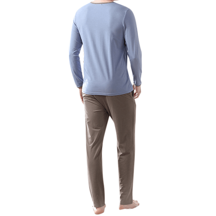 Mens Comfortable Casual Home Sleeping Pajamas Suit - MRSLM