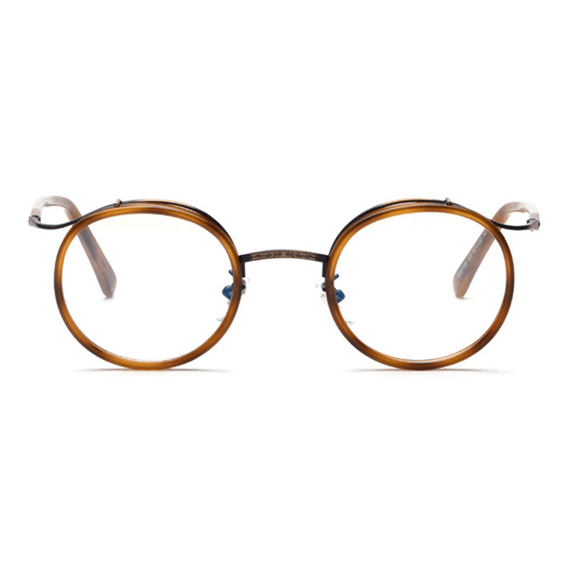 retro round flat mirror glasses, view 4 - MRSLM