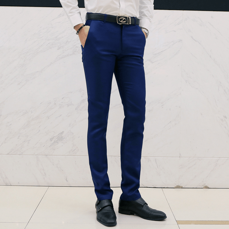 Men'S Fashion New Business Casual Trousers Men'S Slim Casual Trousers - MRSLM