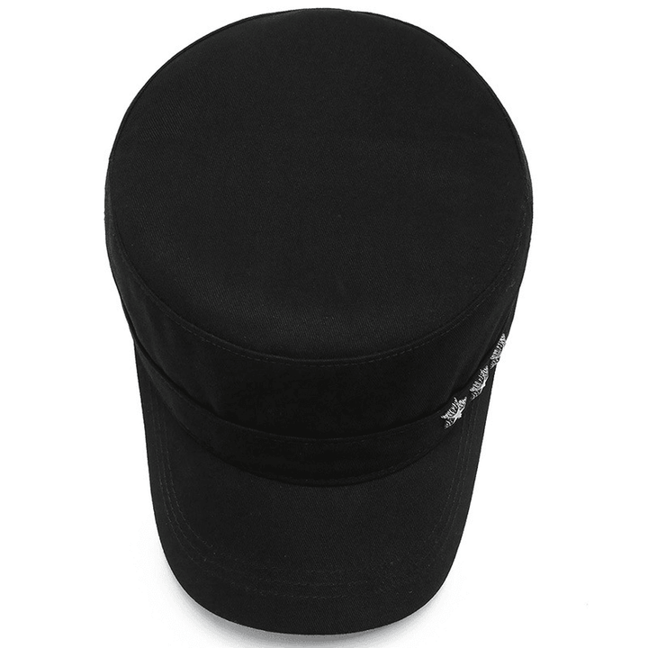 Cotton Flat Top Military Cap Five-Star Peaked Cap - MRSLM