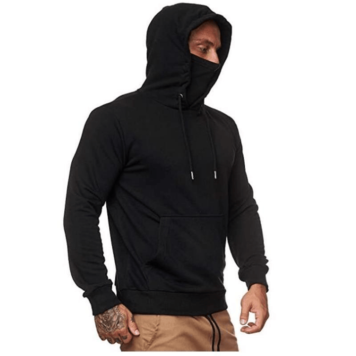 Men'S Solid Color plus Fleece Hoodie Sweatshirt - MRSLM