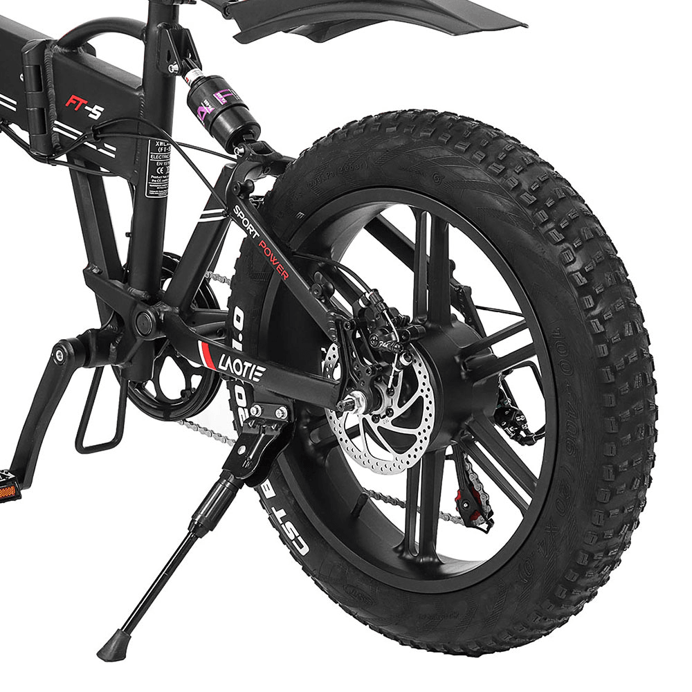 LAOTIE® FT5 20In Fat Tire 48V 10Ah 500W Folding Electric Moped Bike 35Km/H Top Speed 80-90Km Mileage E-Bike - MRSLM