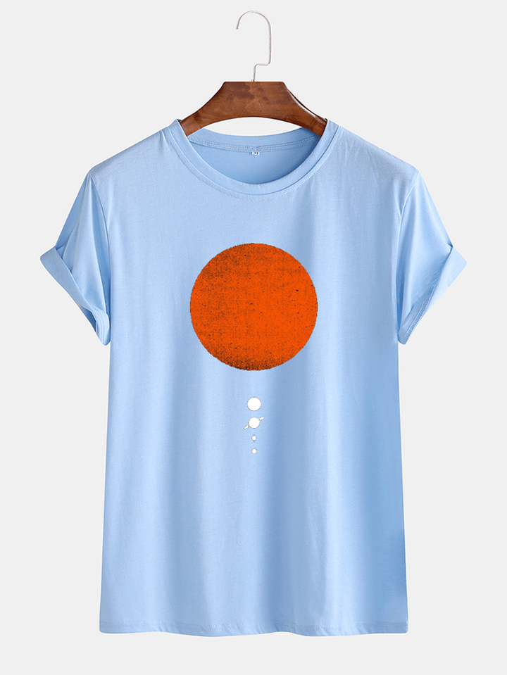 Mens Sun & Planet Graphic Printed Daily Casual Short Sleeve T-Shirts - MRSLM