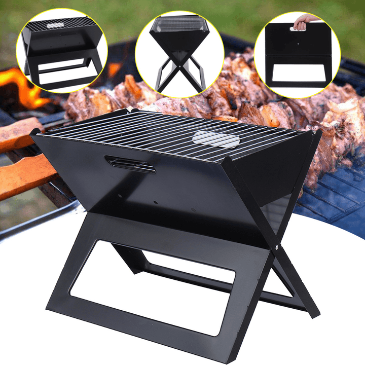 3-5 People Outdoor Portable Folding Barbecue BBQ Grill Charcoal Cooking Stove Camping Picnic - MRSLM