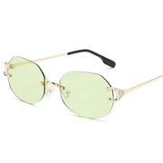 oval frameless trimmed unisex sunglasses, view 7 - MRSLM