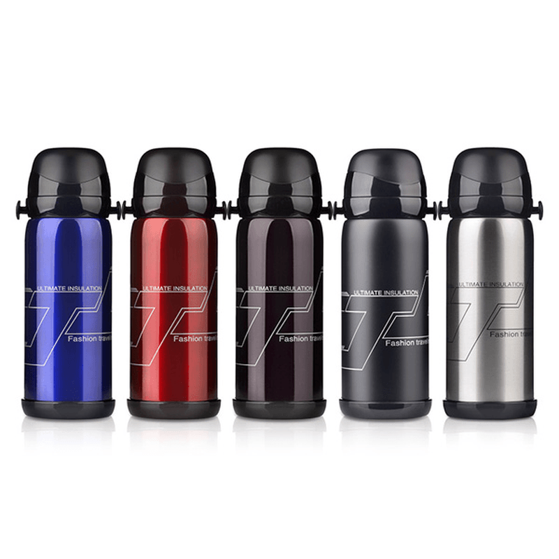 800Ml Stainless Steel Double Cover Thermal Insulation Kettle Vacuum Thermos Flask Travel Mug - MRSLM
