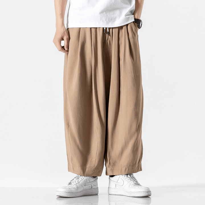 Straight Cropped Harem Pants - MRSLM