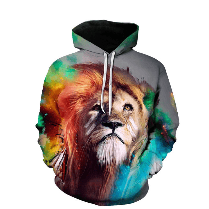 Digital Print Men'S and Women'S Long-Sleeved Pullover Hoodie Sweatshirt - MRSLM