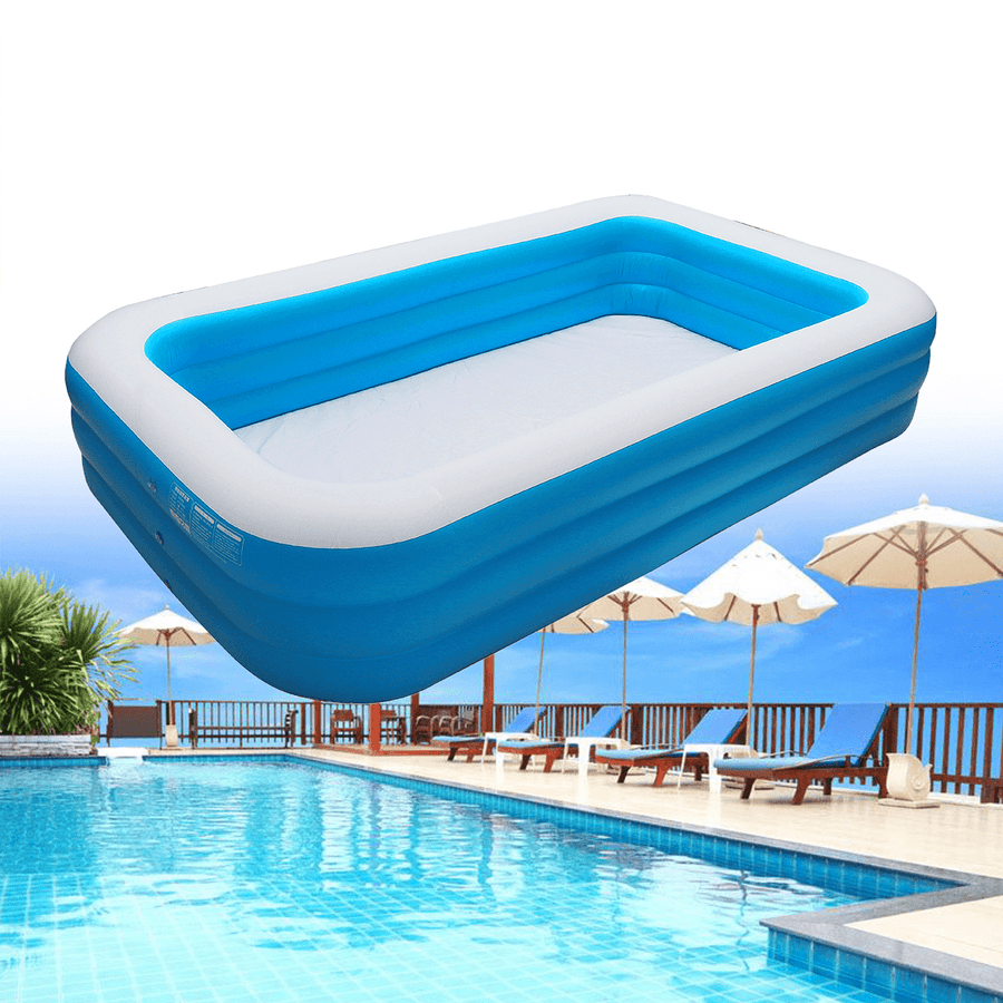 3~5Persons 300Cm*185Cm*60Cm Inflatable Pool Summer Swimming Garden Outdoor Inflatable Swimming Pool for Children Adult - MRSLM