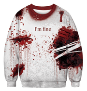 abstract print pullover sweatshirt, view 3 - MRSLM