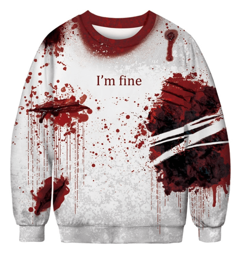 abstract print pullover sweatshirt, view 3 - MRSLM