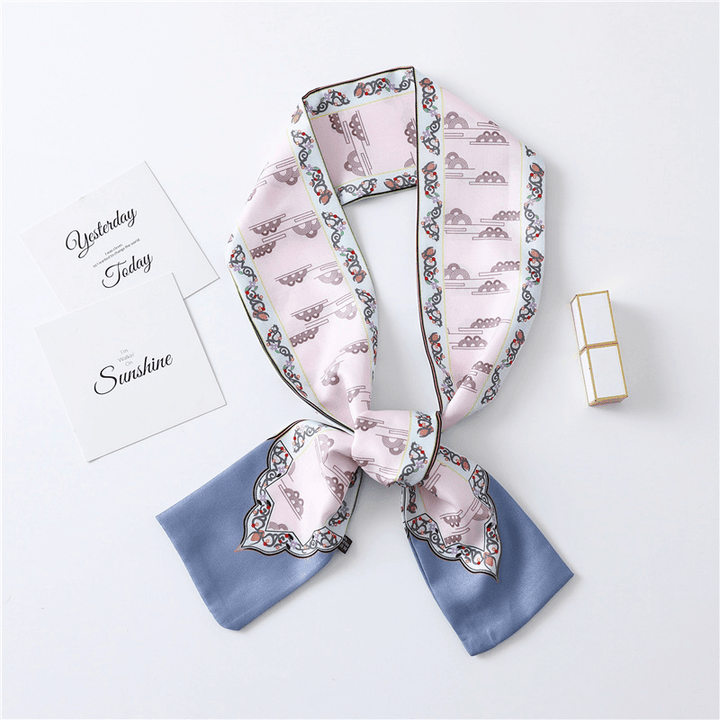 Narrow Long Silk Scarf Female Print Small Scarf Small Streamer Scarf - MRSLM