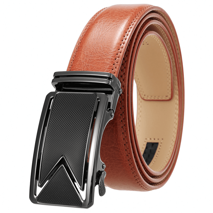 Fashion Men'S Two-Layer Cowhide Automatic Buckle Trouser Belt - MRSLM