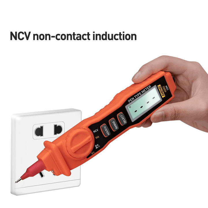 ANENG A3002 Digital Multimeter Pen Type 4000 Counts with Non Contact AC/DC Voltage Resistance Diode Continuity Tester Tool - MRSLM