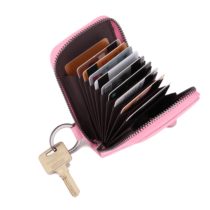 Genuine Leather 6 Colors 11 Card Slots Casual Card Pack Purse for Women - MRSLM