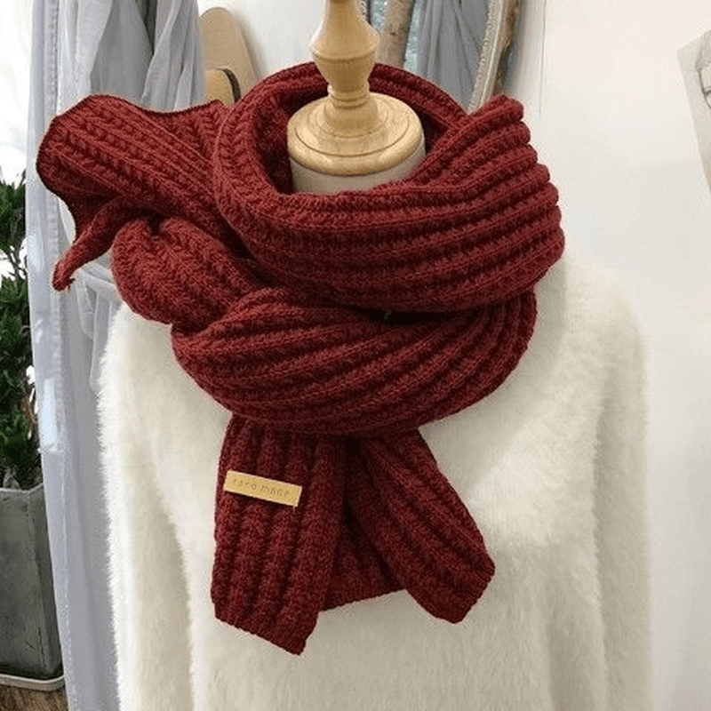 Scarf Women'S Winter Woolen Knitting Thickening to Keep Warm - MRSLM