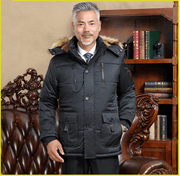 Men's loose hooded zip coat, view 3 - MRSLM