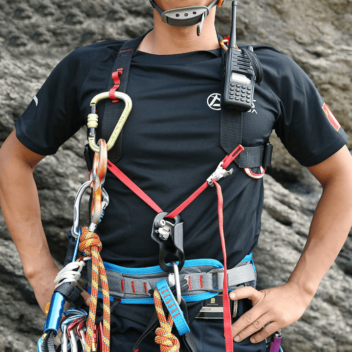 XINDA Mountain Rock Climbing Belt Safety Seat Sitting Strap Climbing Rappelling Bust Shoulder Strap - MRSLM