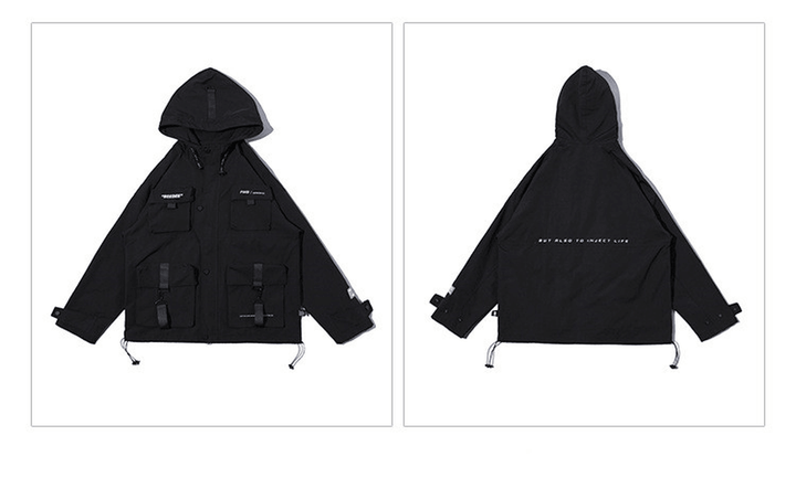 Men'S Multi-Pocket Functional Hooded Jacket - MRSLM
