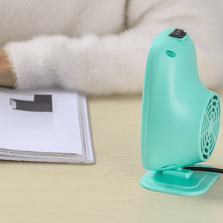 500W Mini Electric Ceramic Heater Portable Silent Home Office Heating Fan Winter Warmer - MRSLM
