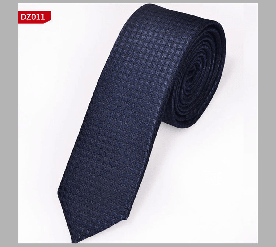 British Style Polyester Yarn Dyed Male 5Cm Narrow Tie - MRSLM