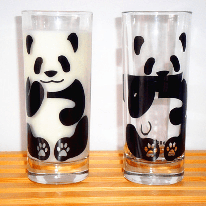 290ML Cute Panda Pattern Glass Milk Cup Coffee Cup - MRSLM