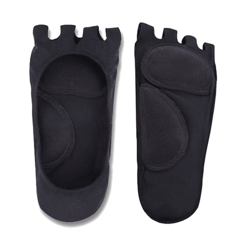 Women Summer Empty Five Toe anti Skid Socks Soft Foot Cushion Sweat Invisible Sock - MRSLM