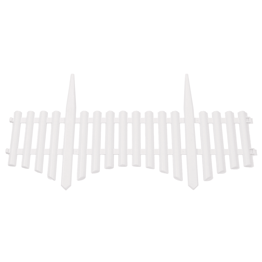 6PCS PVC Plastic White Fence Courtyard Indoor European Style for Garden Vegetable Driveway - MRSLM
