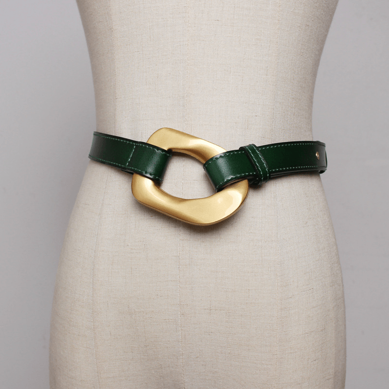 Leather Belt Women'S All-Match Jeans Belt Simple Dress Belt - MRSLM