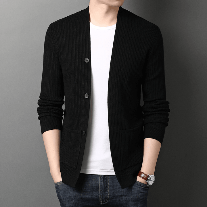 Men'S Sweater Coat Quality Simple Sweater - MRSLM