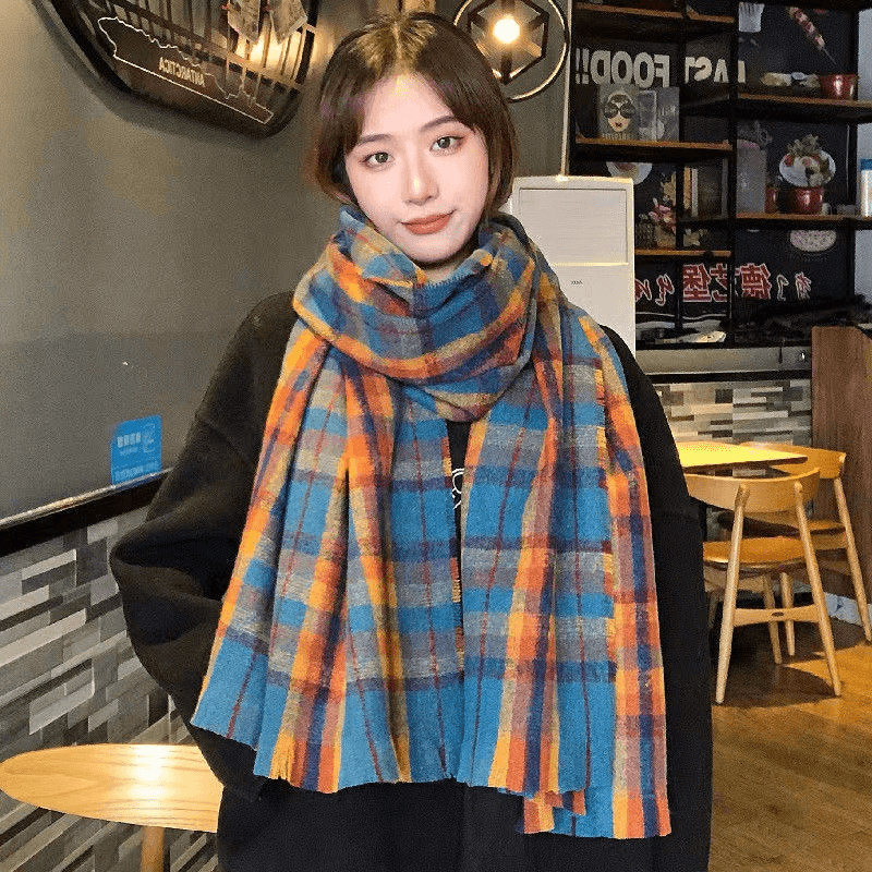 Imitated Wool All-Match Double-Sided Autumn and Winter Thickened Warm Scarf - MRSLM