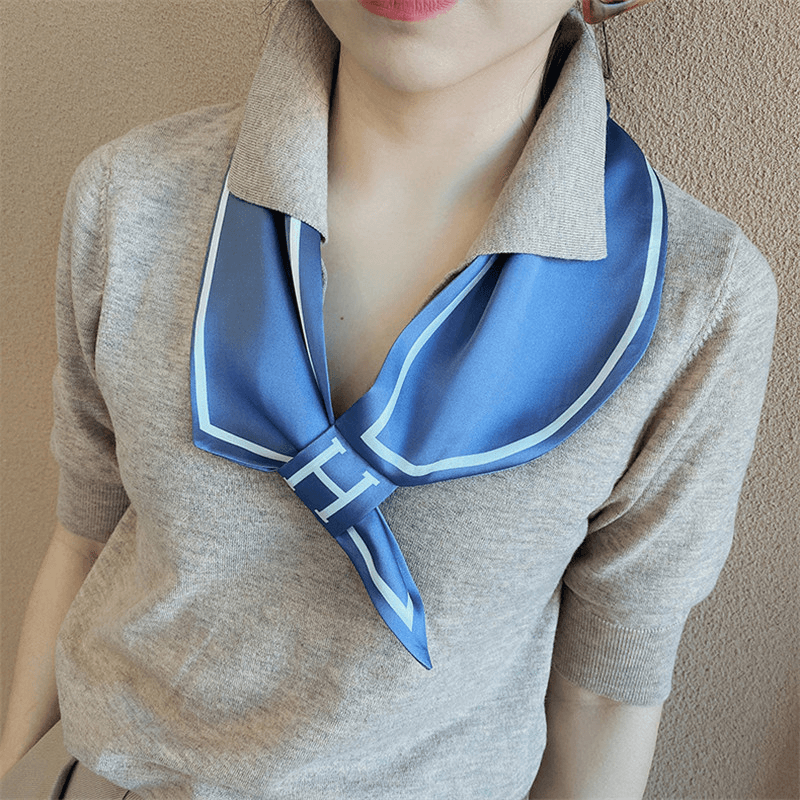 Temperament Scarf H Letter Stewardess Scarf - MRSLM