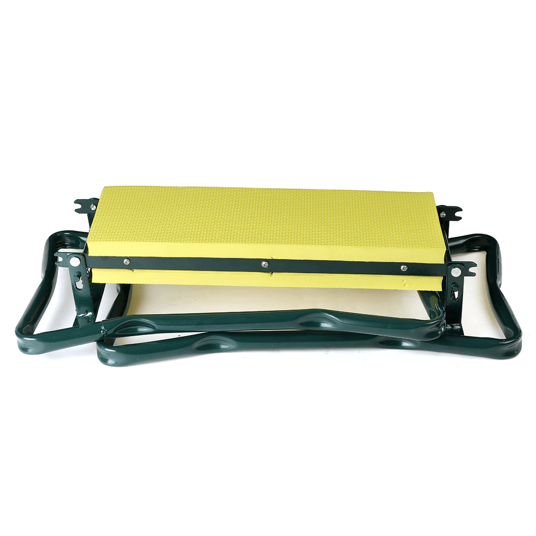 Foldaway Garden Kneeler Seat Kneeling Bench EVA Soft Pad Stool with Outdoor Pouch - MRSLM