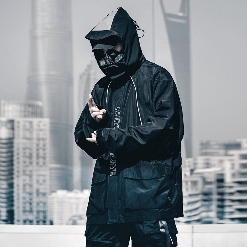 Loose Trendy Brand Hooded Reflective Functional Jacket Trend - MRSLM