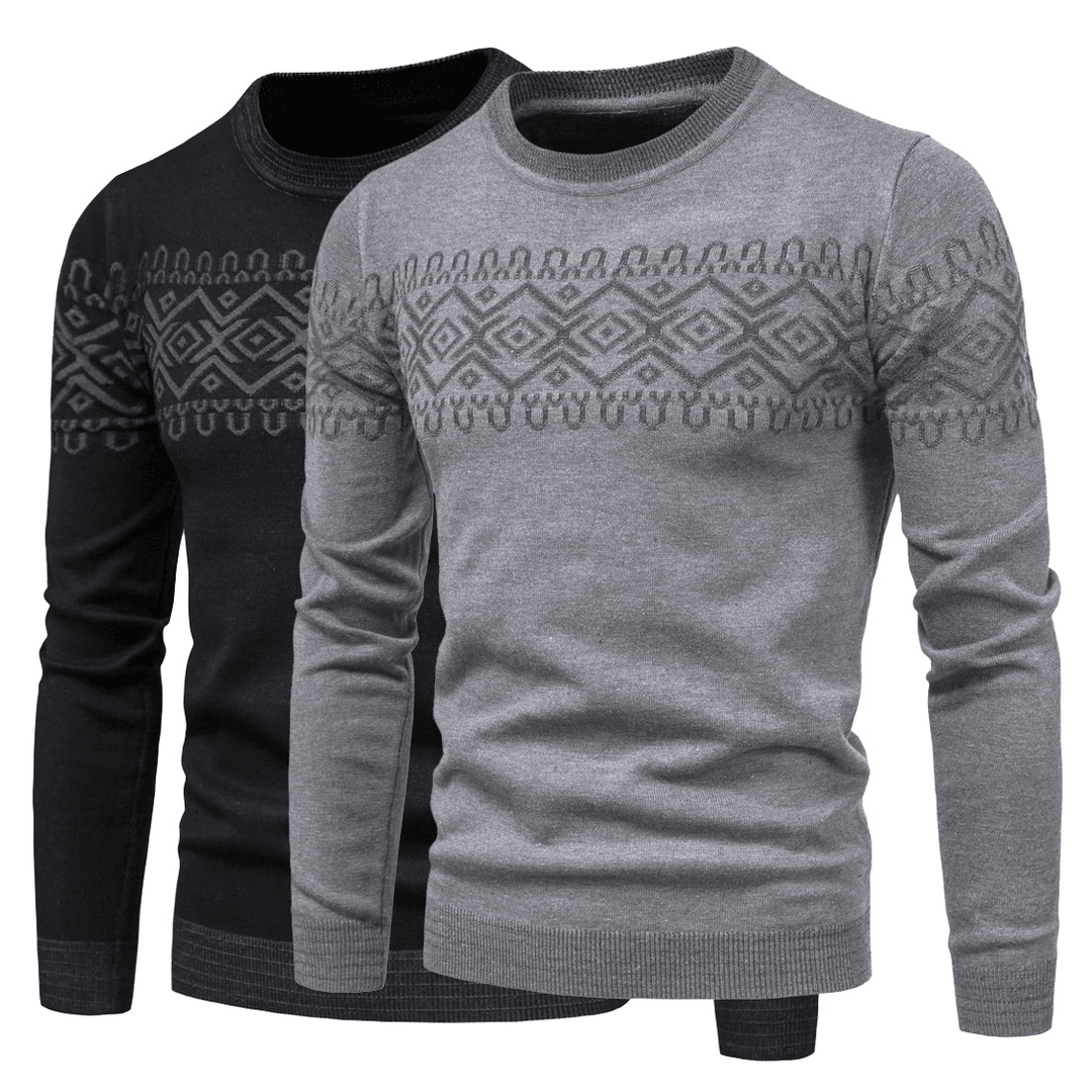 Men'S Knitwear Men'S round Neck Long Sleeve Fashion Sweater Base - MRSLM