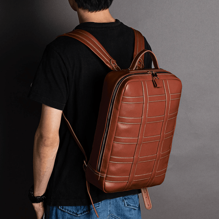 Men Large Capacity Multifunctional Business Bag Backpack Handbag Office Work - MRSLM
