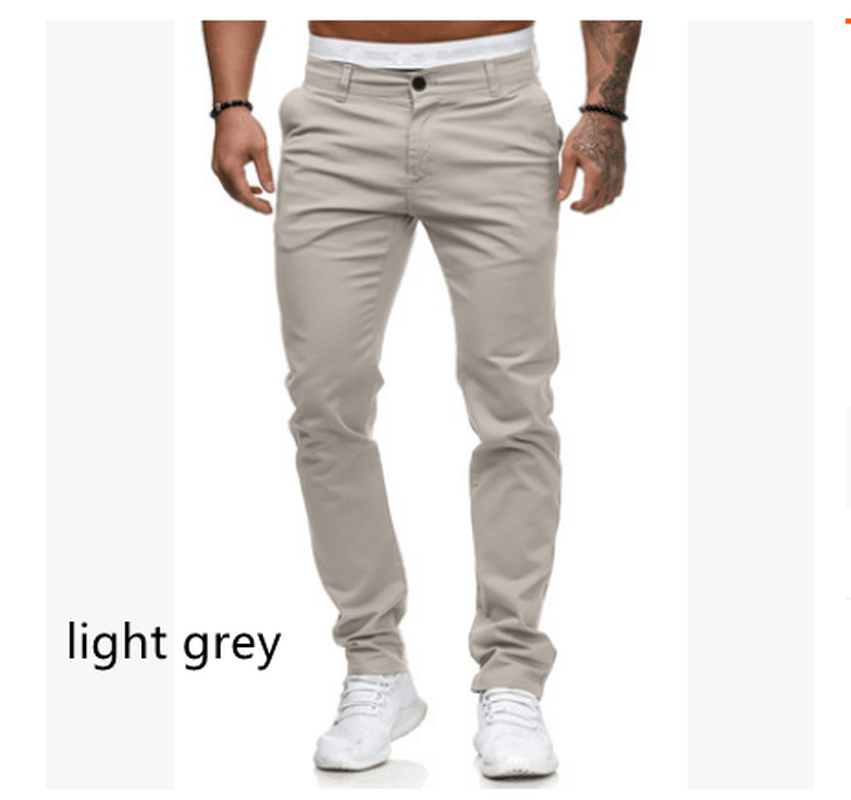 Slim-Fit Men'S Casual Color Trousers - MRSLM
