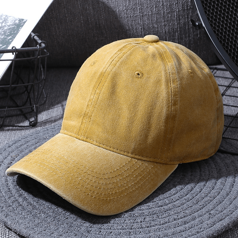 Washed Baseball Caps for Men and Women Outdoor Distressed Sun Hats Simple Caps - MRSLM