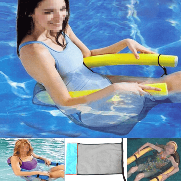 Pool Noodle Chair Net Swimming Bed Seat Floating Chair Net Portable Net Bag for Floating Pool Chairs DIY Accessories - MRSLM