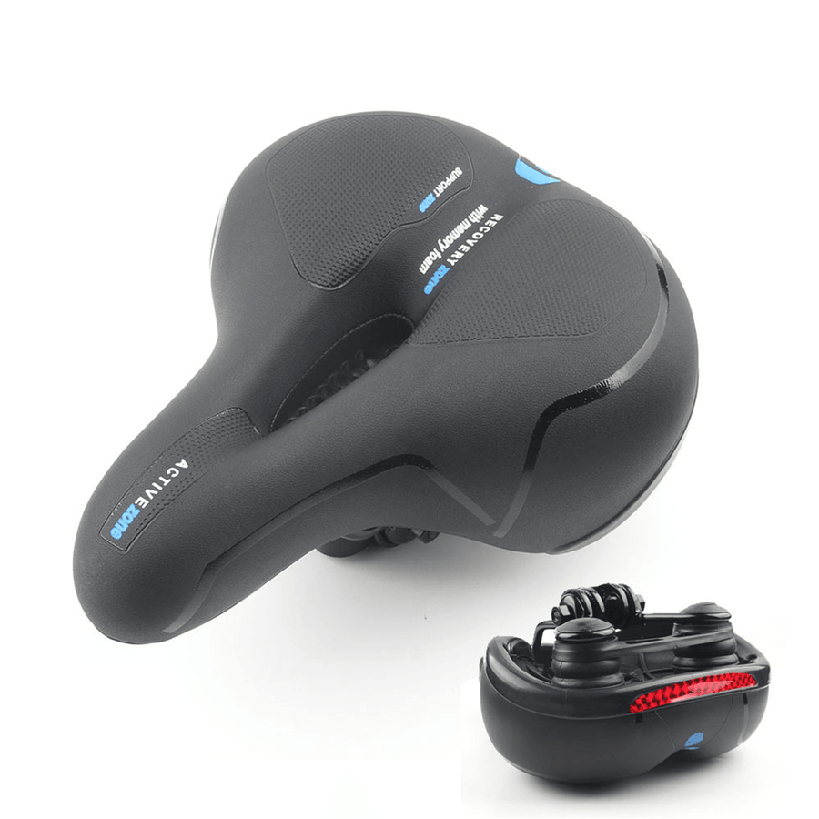 Widen Comfortable Bicycle Seat Soft Bike Saddle with Shock Absorber Ball Mountain Bike Seat Accessories - MRSLM