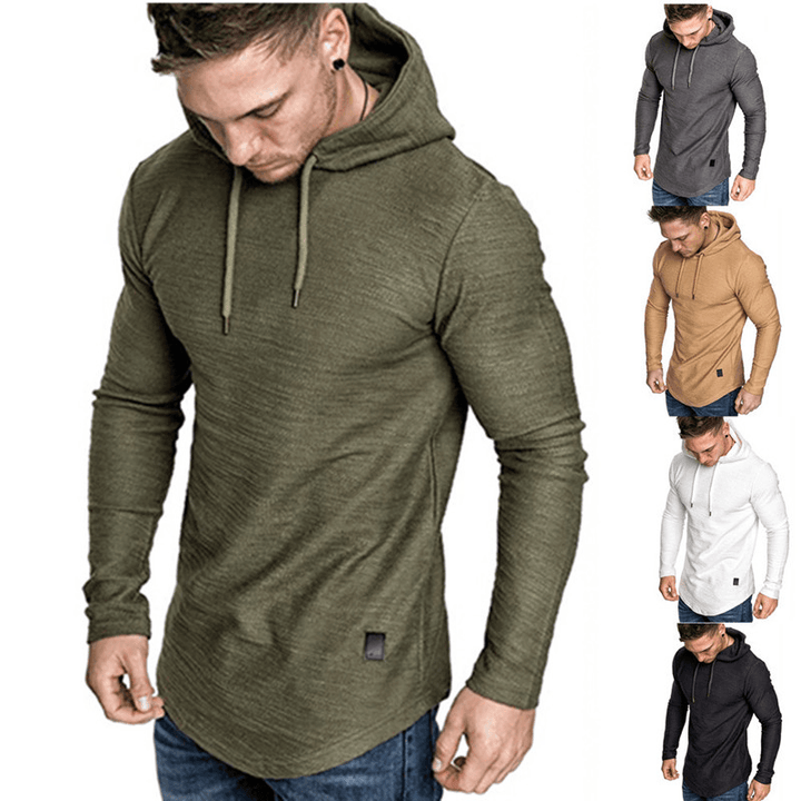 Men'S Hooded Sweater Long-Sleeved T-Shirt Men - MRSLM