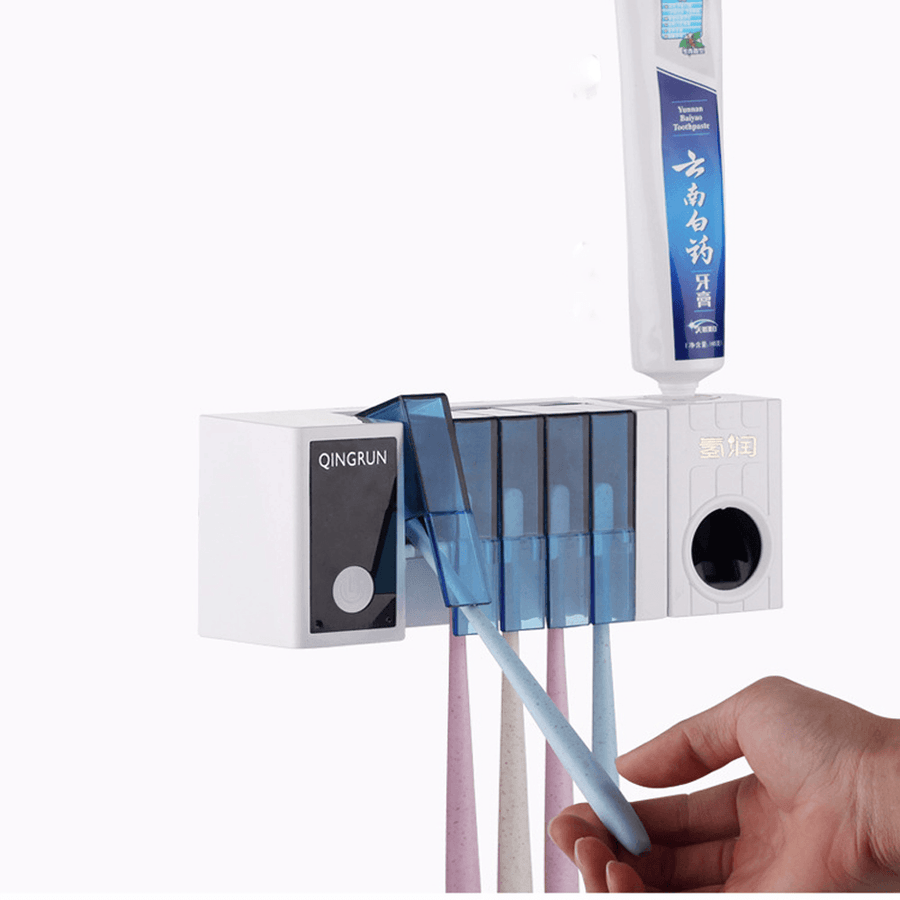Bakeey Multi-Function UV Automatic Toothbrush Toothpaste Storage Rack Applicable for the US EU - MRSLM