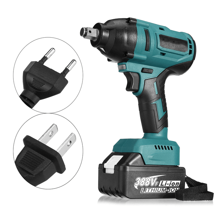 350N.M 2.4Ah 800W Brushless Electric Impact Wrench 3/4-Inch Socket Wrench W/ None/1Pc/2Pcs Battery - MRSLM