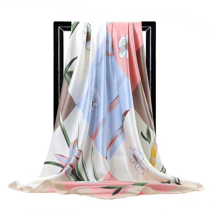 European and American New Silk 90Cm Square Ladies Scarf - MRSLM