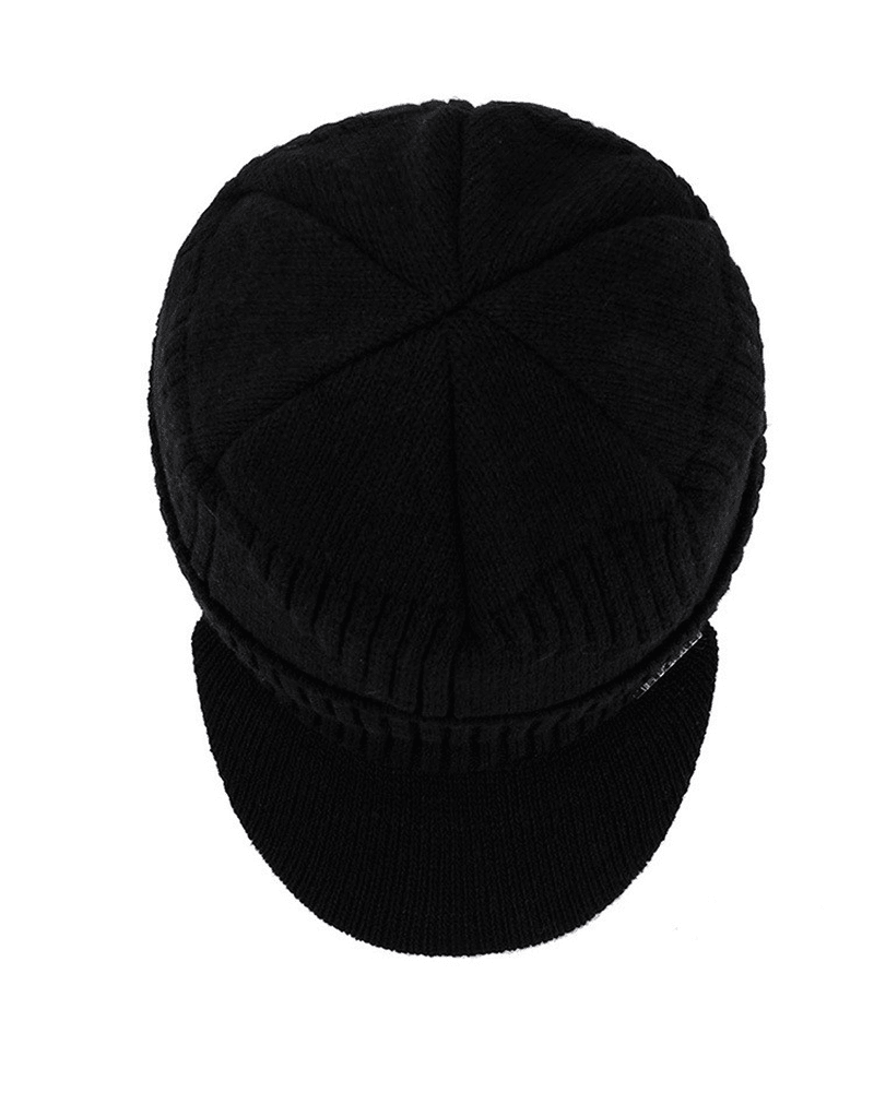 Men'S Thick Woolen Knitted Pullover Cotton Hat - MRSLM