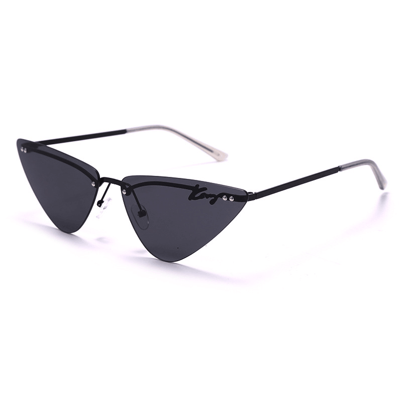 Rimless Fashion Trim Cat Eye Sunglasses Sunglasses Triangle Sunglasses - MRSLM