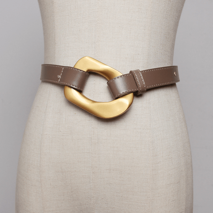 Leather Belt Women'S All-Match Jeans Belt Simple Dress Belt - MRSLM